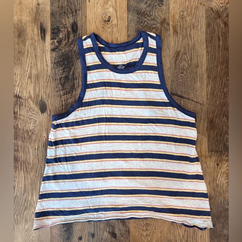 Aerie Real Soft Multicolor Striped Tank Top